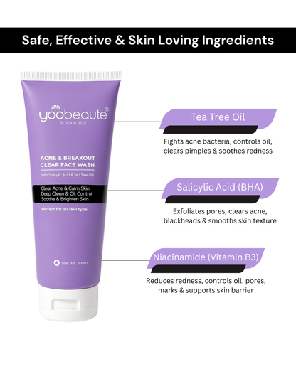 ACNE & BREAKOUT CLEAR FACE WASH