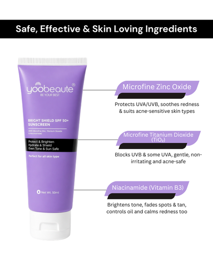 BRIGHT SHIELD SPF 50+ SUNSCREEN