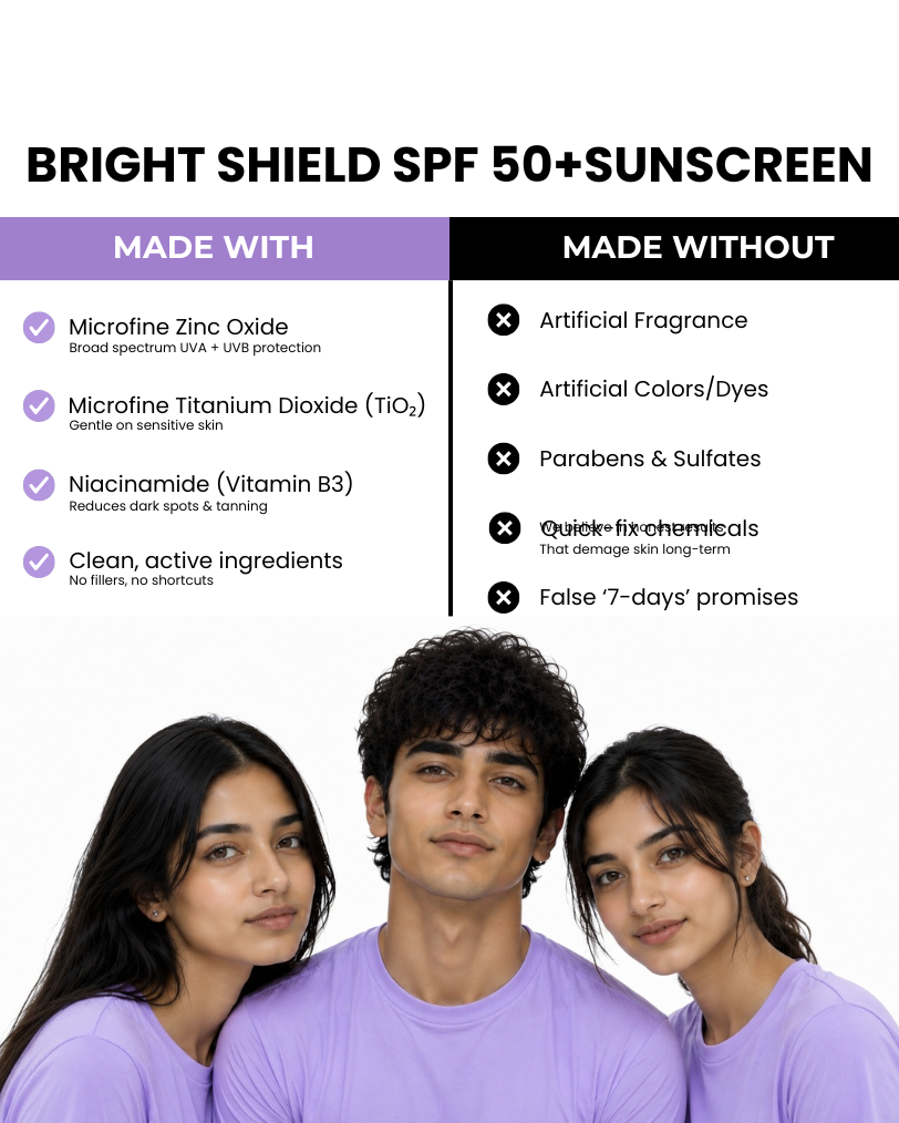 BRIGHT SHIELD SPF 50+ SUNSCREEN